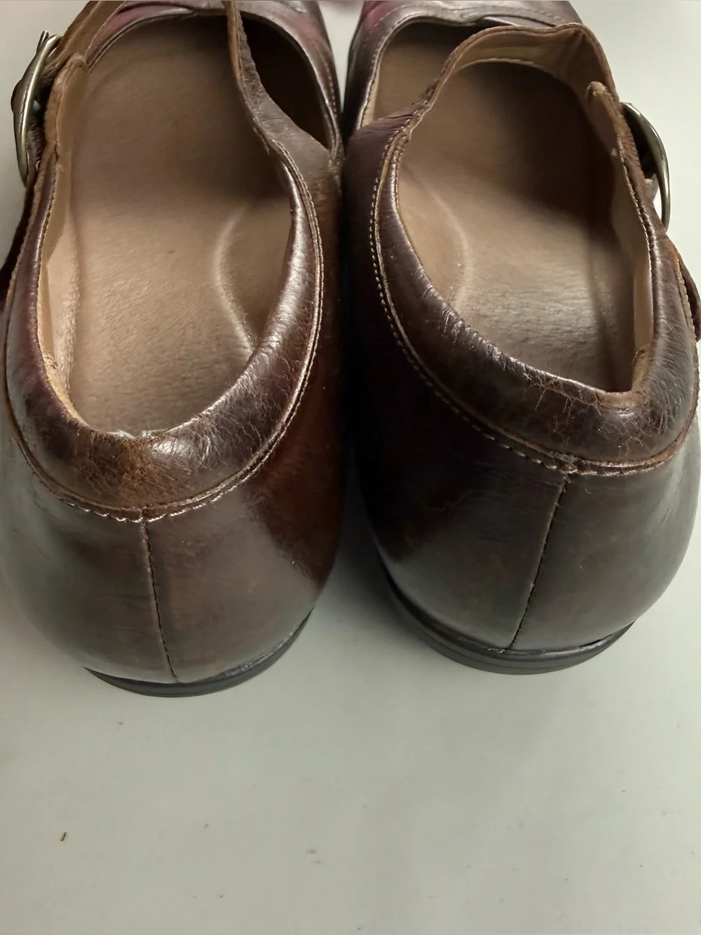 Dansko Fawna Mary Jane Brown Leather Comfort Shoes Dark Academia EU 40
